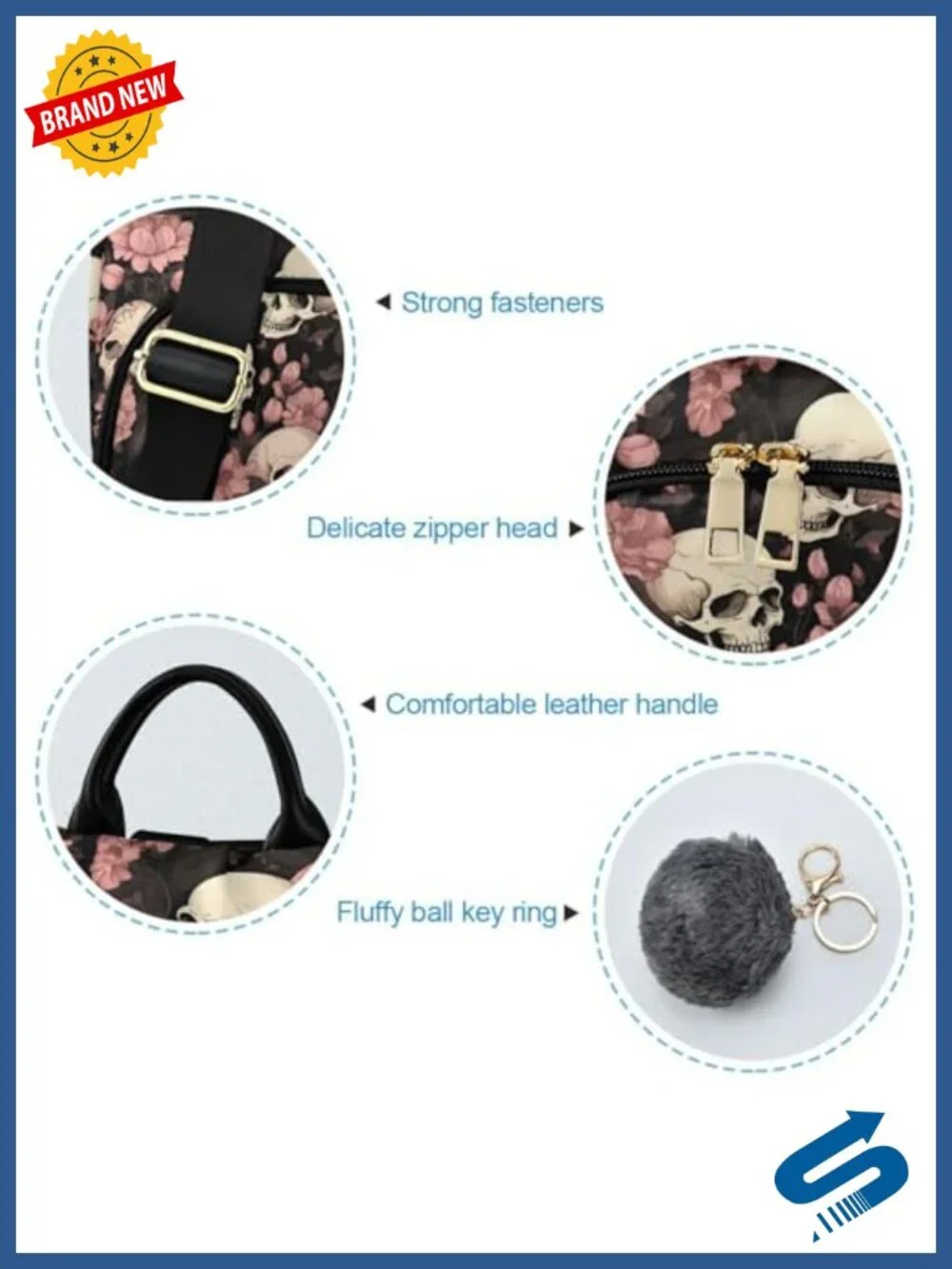 Anti Theft Backpack Purse with Cute Plush Ball Fashion Travel Daypack